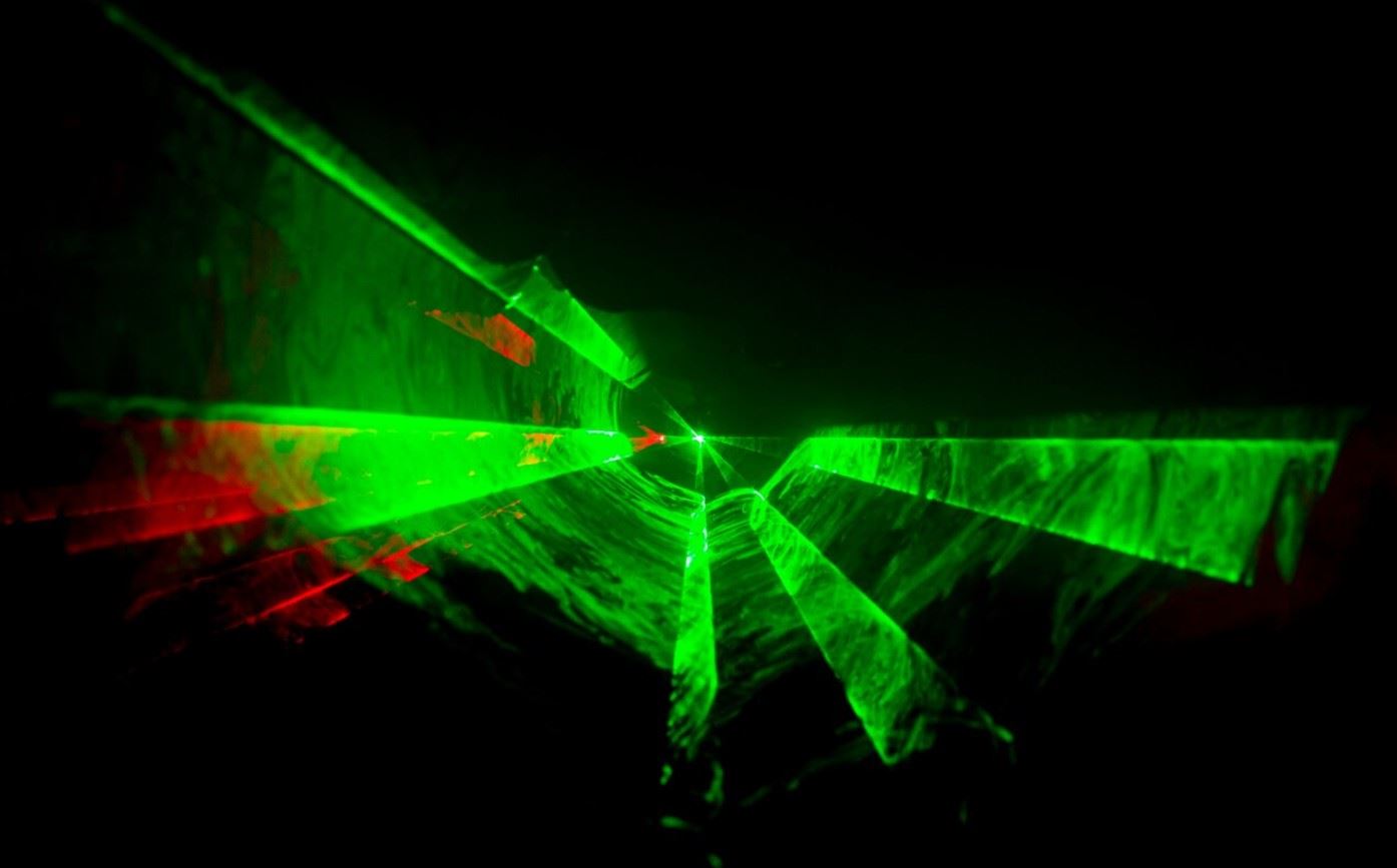 Visible laser beam